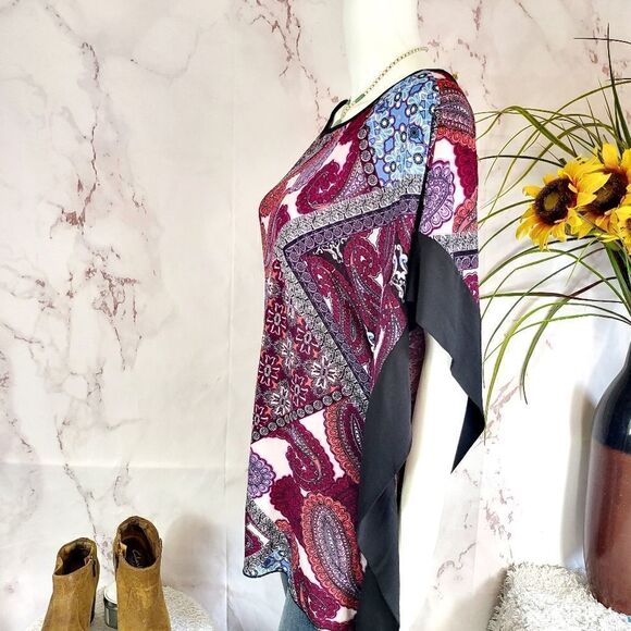 Pretty Michael F butterfly sleeve top - Picture 4 of 7